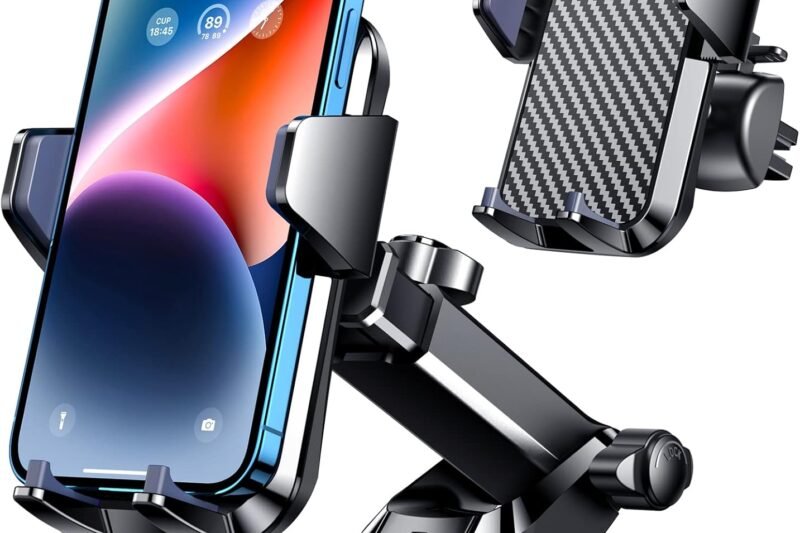 VANMASS 【85+LBS Strongest Suction & Military-Grade 2025 Ultimate Car Phone Mount【Patent & Safety Certs】 Cell Phone Holder Truck Stand for Dashboard Windshield Vent for iPhone 16 15 Pro Max 14 Samsung