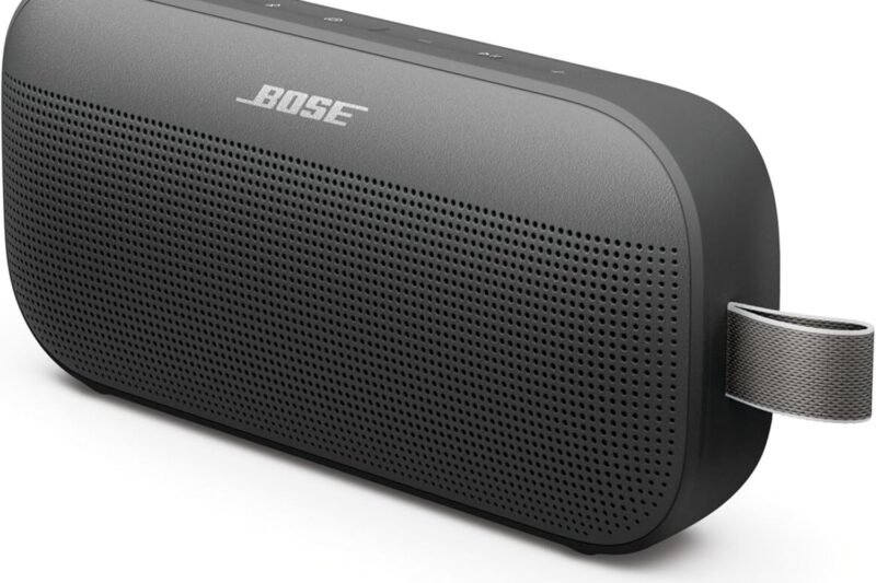 Bose SoundLink Flex Portable Bluetooth Speaker (2nd Gen), Portable Outdoor Speaker with Hi-Fi Audio, Up to 12 Hours Battery Life, Waterproof and Dustproof, Black