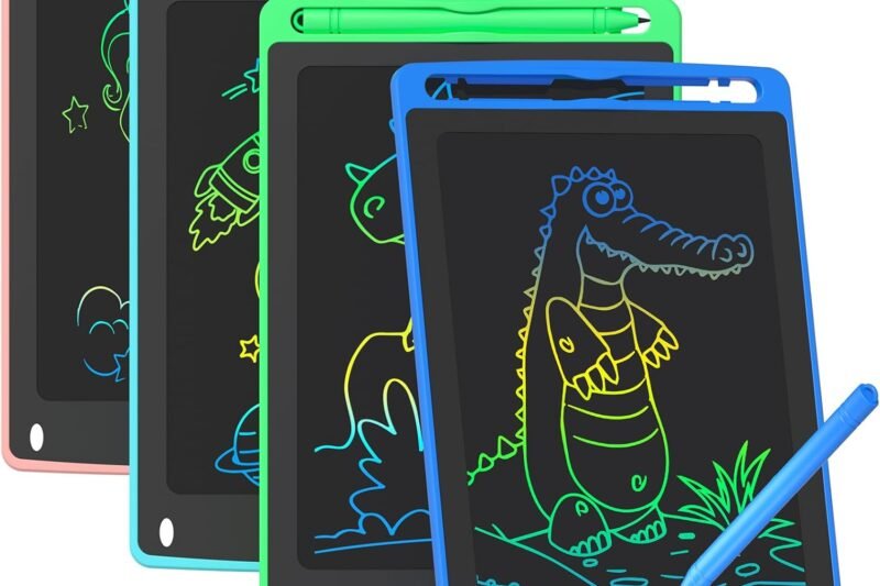 4 Pack LCD Writing Tablet for Kids, 8.5 Inch Colorful Doodle Board Drawing Tablet, Educational Learning Toys Birthday Gifts for Boys Girls Age 3 4 5 6 7 8