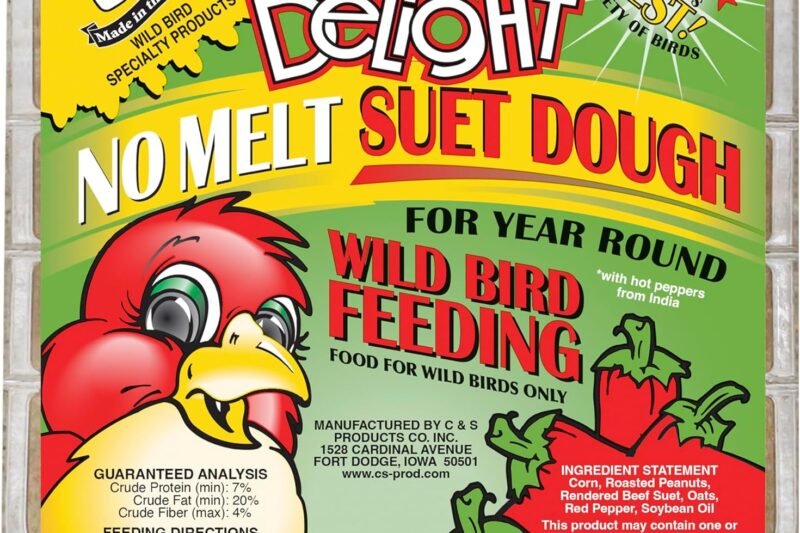 C&S Hot Pepper Delight No Melt Suet Dough 11.75 Ounces, 8 Pack