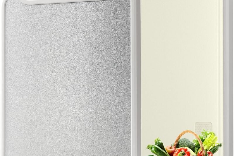 Stainless Steel Cutting Board Double Sided Steel Food Grade PP, Large Chopping Board for Meat and Kitchen, Non-Slip 16 × 11