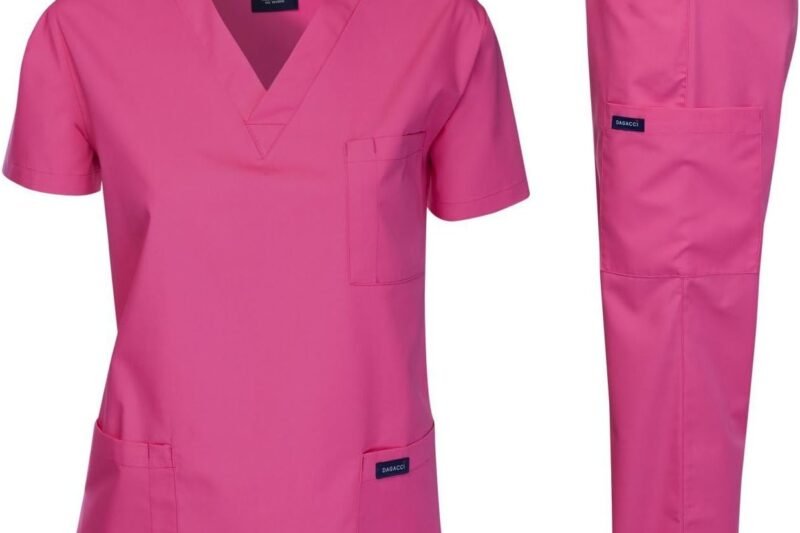 Dagacci Scrubs Medical Uniform Women and Man Scrubs Set Medical Scrubs Top and Pants
