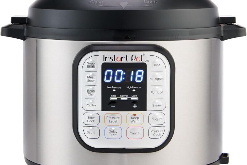 Instant Pot Duo 7-in-1 Electric Pressure Cooker, Slow Cooker, Rice, Steamer, Sauté, Yogurt Maker, Warmer & Sterilizer, Includes App With Over 800 Recipes, Stainless Steel, 6 Quart