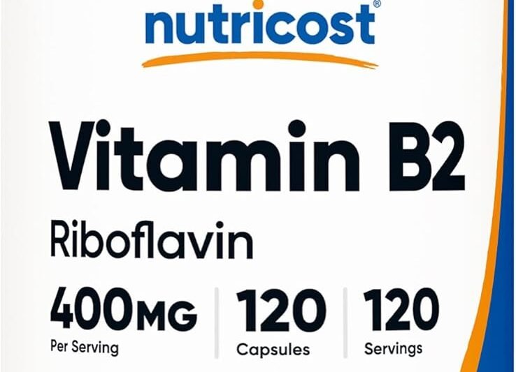 Nutricost Vitamin B2 (Riboflavin) 400mg, 120 Capsules – Gluten Free, Non-GMO