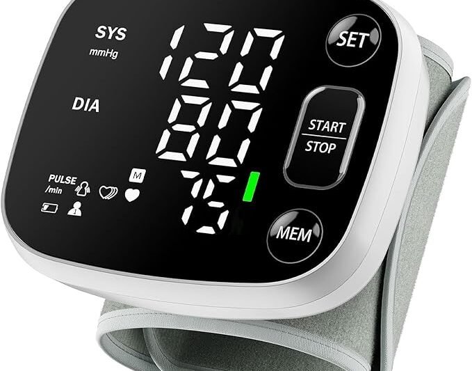 Oklar Blood Pressure Monitor  – Rechargeable Wrist Digital BP Machine for Home Use